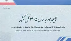متن کامل بودجه منتشر شد + فایل بودجه 1405