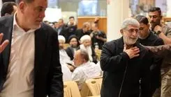 حضور سردار قاآنی در مراسم ختم همسر آیت‌الله سیستانی در نجف