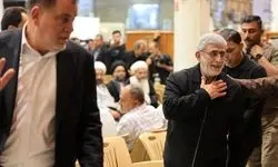 حضور سردار قاآنی در مراسم ختم همسر آیت‌الله سیستانی در نجف