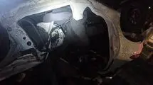 تصادف شبانه پژو ۲۰۶ در بزرگراه حکیم جان دو جوان را گرفت!