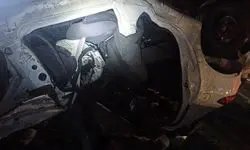 تصادف شبانه پژو ۲۰۶ در بزرگراه حکیم جان دو جوان را گرفت!