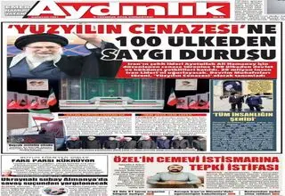 بازتاب گسترده مراسم تشییع رهبر شهید ایران در مطبوعات ترکیه + عکس 