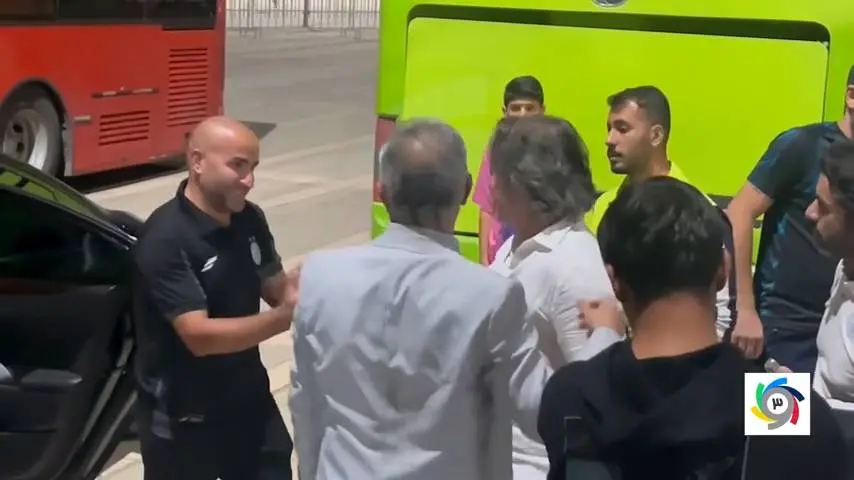 خداحافظی ساپینتو و ترک ورزشگاه با ماشین شخصی