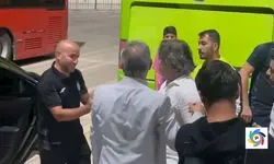 خداحافظی ساپینتو و ترک ورزشگاه با ماشین شخصی