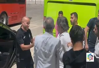 خداحافظی ساپینتو و ترک ورزشگاه با ماشین شخصی