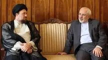 اولین تصاویر از دیدار ظریف و سید حسن خمینی