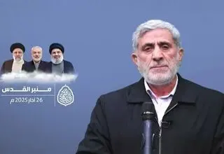 سردار قاآنی: ایران در کنار مردم فلسطین می ایستد 