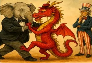 تانگوی اژدها و فیل مقابل عقاب