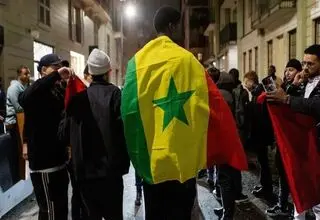 جشن صعود مراکش در هلند با شعار «فلسطین آزاد» 