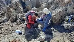 نجات کوهنورد مفقودی و مصدوم در ارتفاعات سبلان
