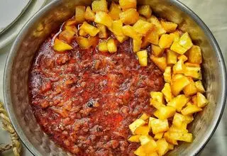 طرز تهیه خورش بیج بیج مازندرانی با برنج