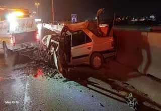 تصادف زنجیره‌ای پنج خودرو در اتوبان تهران–قم/  ۱۱ مصدوم