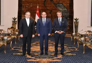 دیدار عراقچی و گروسی با رئیس جمهور مصر 