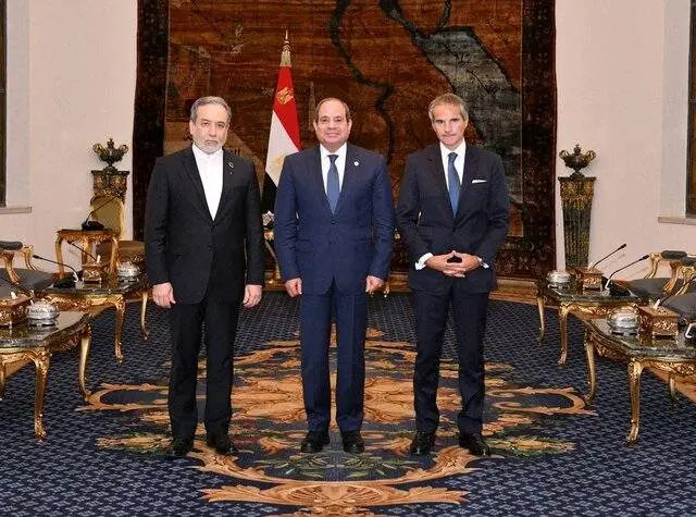 دیدار عراقچی و گروسی با رئیس جمهور مصر 