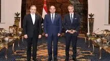 دیدار عراقچی و گروسی با رئیس جمهور مصر 