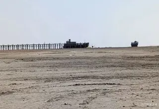 تصاویری تأسف بار از وضعیت دریاچه ارومیه