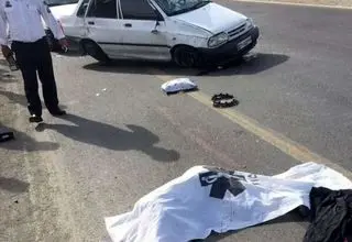 تصادف مرگبار چوپان در جاده