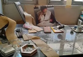 منزل و دفتر کار زنده‌یاد اکبر رادی در جنگ تخریب شد