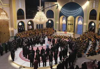 روضه‌خوانی حاج صادق آهنگران در حسینیه معلی/ ببینید