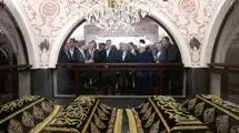 زیارت بارگاه مطهر بی‌بی هیبت توسط مسعود پزشکیان در باکو
