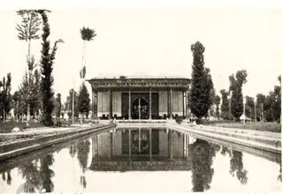 عکس/ نمایی دیدنی و خاص از چهلستون و حوضش در دوره قاجار