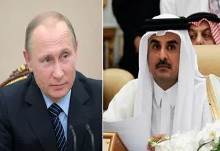 تماس تلفنی امیر قطر و رئیس جمهور روسیه در خصوص غزه 