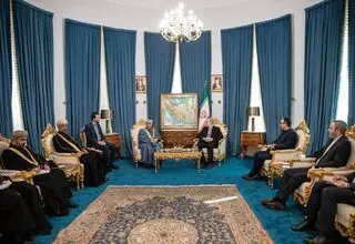  دیدار وزیر کشور عمان با لاریجانی 
