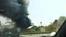 جزییات آتش سوزی کارگاه مبل سازی در آزادراه کرج _تهران
