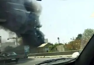 جزییات آتش سوزی کارگاه مبل سازی در آزادراه کرج _تهران