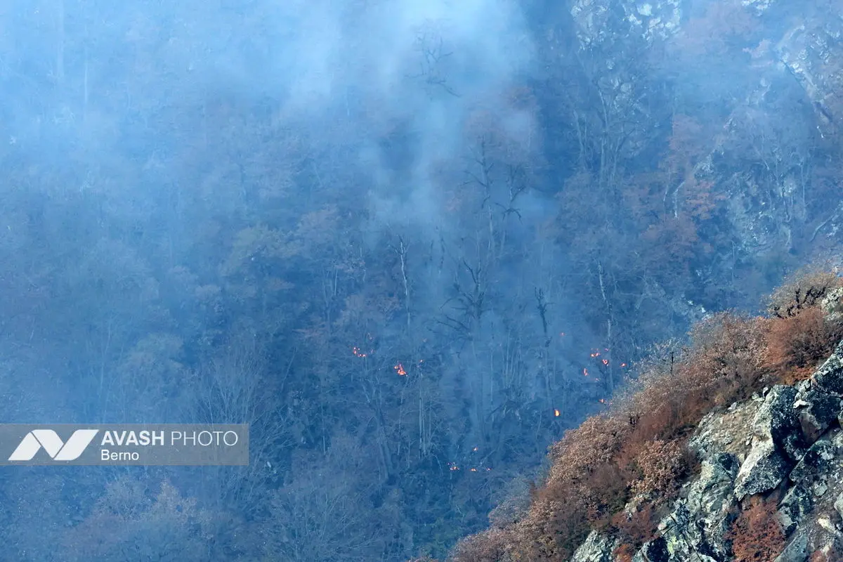 آتش‌سوزی مناطق کوهستانی روستاهای دلیر و الیت