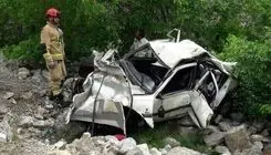 ۵ مصدوم در پی سقوط خودرو در محور ساری- کیاسر