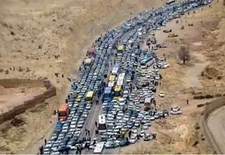 ترافیک سنگین در مرز مهران
