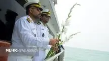  محل شهادت شهدای پرواز ۶۵۵ در خلیج فارس گلباران شد
