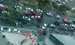 آتش سوزی بزرگ برج معروف مشهد