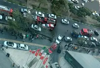 آتش سوزی بزرگ برج معروف مشهد