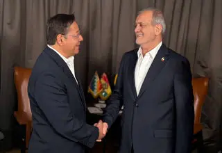 رئیس جمهور بولیوی به دیدار پزشکیان آمد