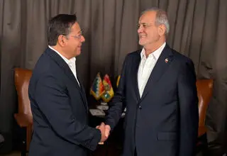 رئیس جمهور بولیوی به دیدار پزشکیان آمد