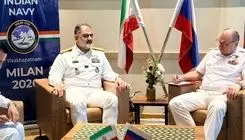 دیدار امیر ایرانی با فرماندهان نیروهای دریایی روسیه و عربستان