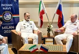 دیدار امیر ایرانی با فرماندهان نیروهای دریایی روسیه و عربستان