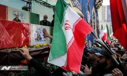 مراسم تشییع «علی لاریجانی»، «غلامرضا سلیمانی» و قهرمانان «ناو دنا»