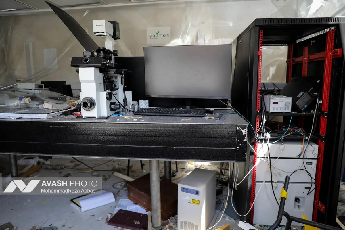 آثار حملات هوایی به دانشگاه شهید بهشتی ایران