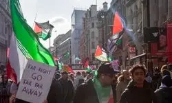 تظاهرات گسترده در لندن علیه جنگ و راست افراطی + عکس 