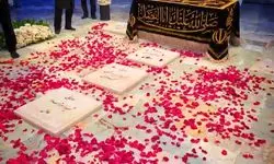 نوه رهبر شهید انقلاب با پدربزرگشان در یک مزار هستند