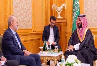 رایزنی لاریجانی و بن سلمان در عربستان 