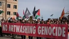 اعتراض کارگران فرهنگی در مخالفت با حضور اسرائیل در دوسالانه ونیز