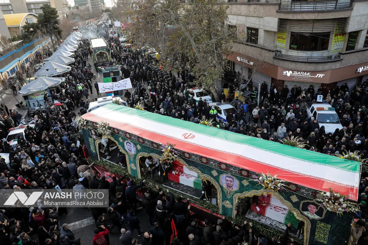 مراسم تشییع پیکر شهدای جنایات اخیر صهیونی - آمریکایی _۱