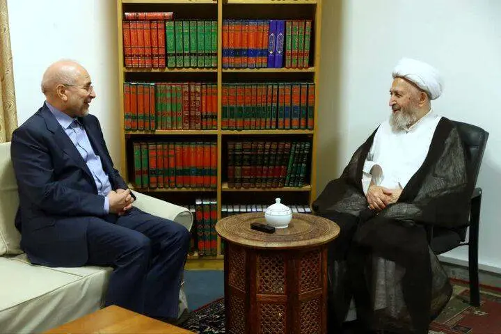 آیت‌الله سبحانی در دیدار با قالیباف: مشکلات معیشتی مردم حل شود