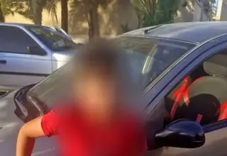 توقیف یک خودرو سواری با رانندگی کودک ۱۲ ساله