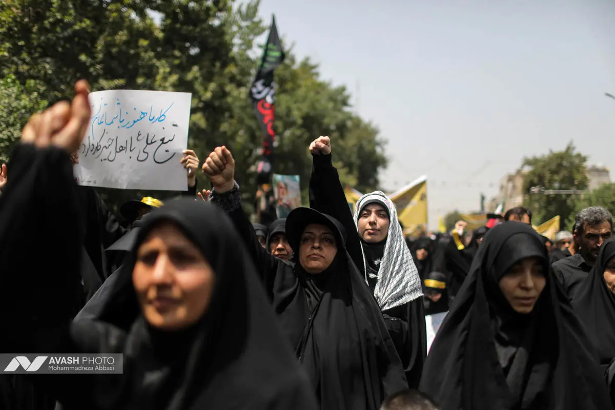 دسته عزاداری مردمی دانشجویی ظهر تاسوعا در تهران