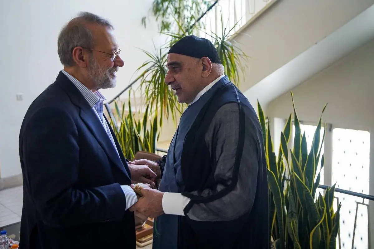 دیدار عادل عبدالمهدی با علی لاریجانی در تهران